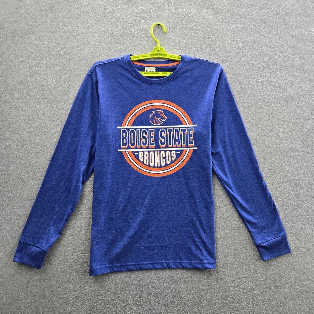 Boise State Broncos Men Shirt L Blue Embroidered Colosseum Graphic Sports Fan